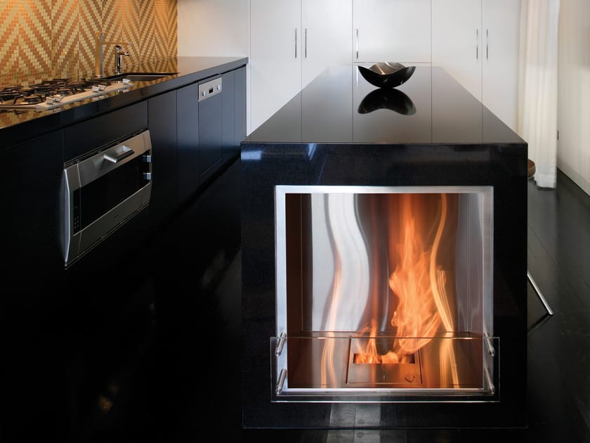 Bioethanol Glass and Stainless Steel Fireplace insert FIREBOX 650SS By EcoSmart Fire