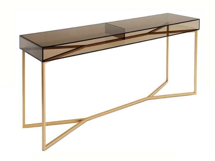 Rectangular glass console table FLOAT By Conceito Casa