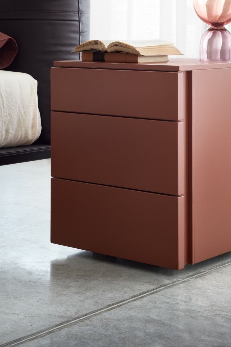 FLORENS Wooden bedside table with drawers By Lema design Gabriele