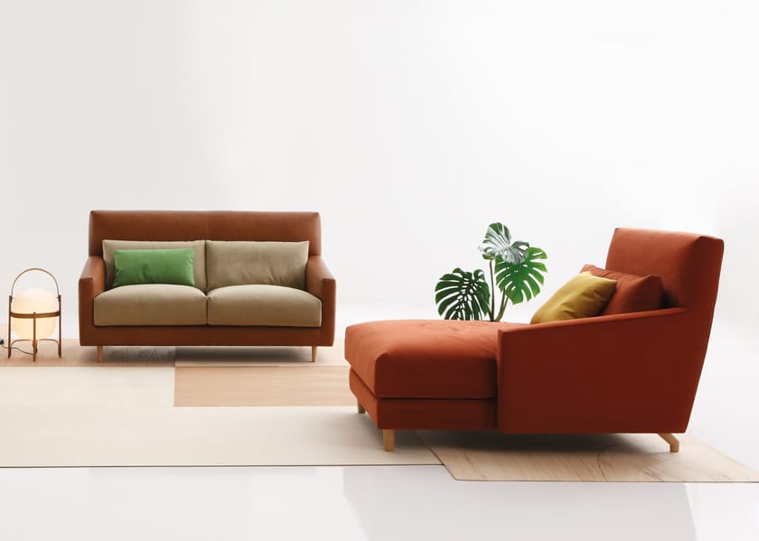 Fabric sofa with headrest FOLK Sofa with headrest Folk Collection By