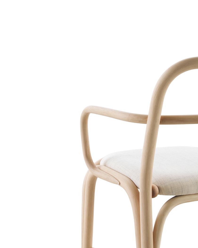 FONTAL Upholstered rattan chair with armrests By EXPORMIM | design ...