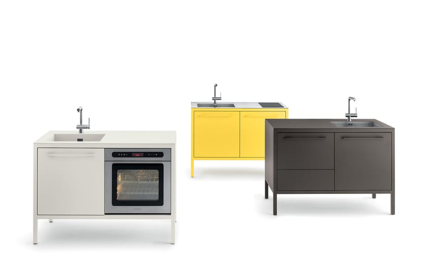 FRAME KITCHEN 2 UNITS by Fantin - Minicucina in metallo da interno e da esterno - 7