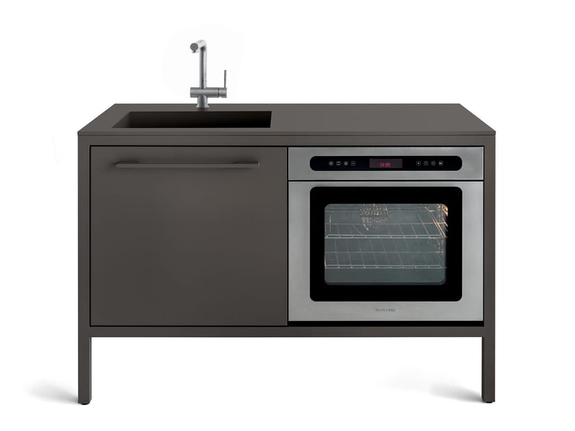 FRAME KITCHEN 2 UNITS by Fantin - Minicucina in metallo da interno e da esterno - 10