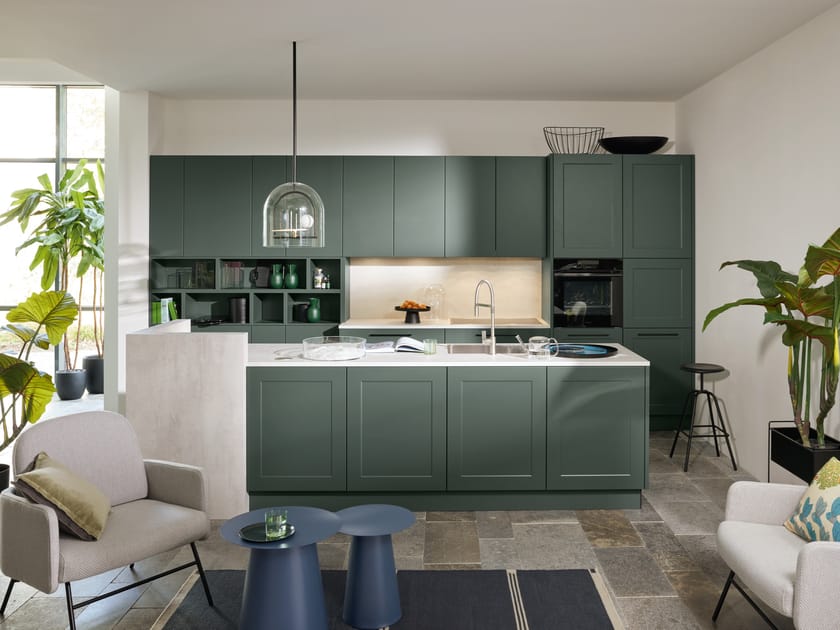 FRAME LACK/SOFT LACK BLACK GREEN Kitchen By Nolte Küchen