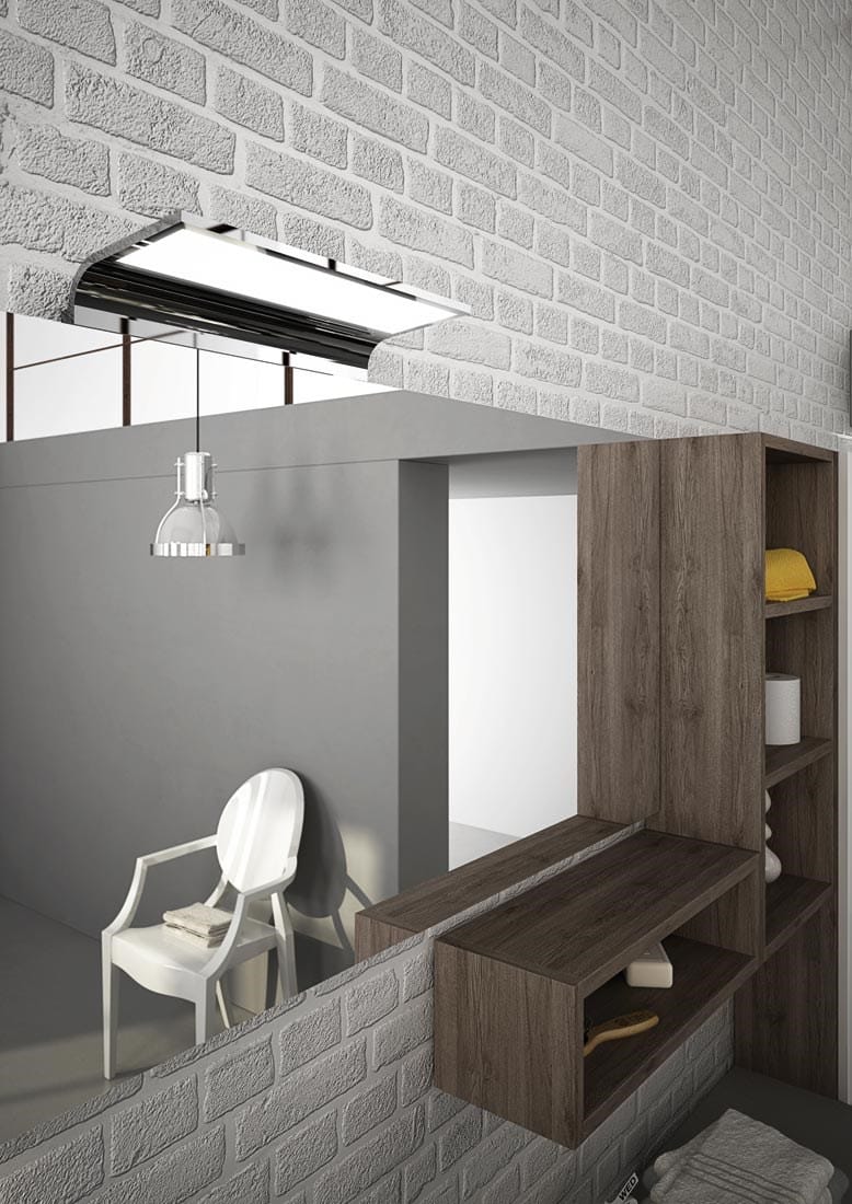 FREEDOM FL34 HPL vanity unit with mirror By LEGNOBAGNO