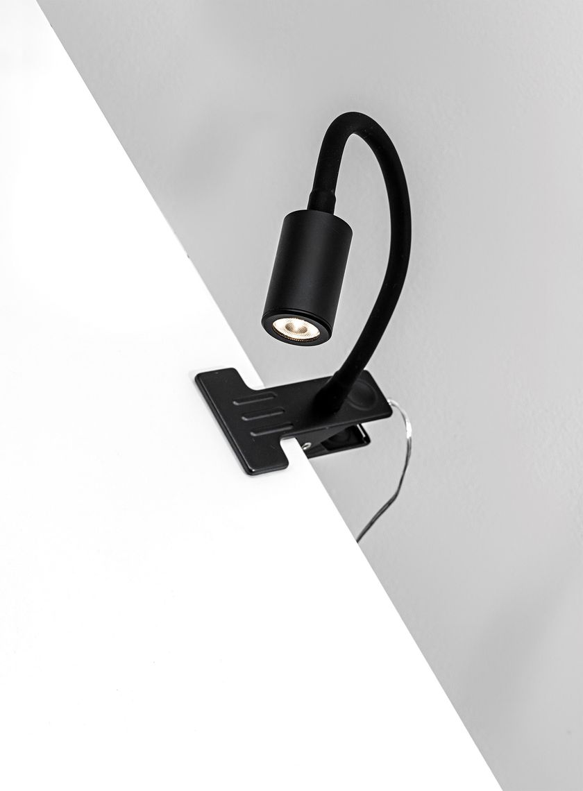 Alco Albert 962-10 - Lampada da scrivania/postazioni di Lavoro a LED con Morsetto da Tavolo e Pratico Braccio Doppio, Bianco, Interruttore on/off, 20