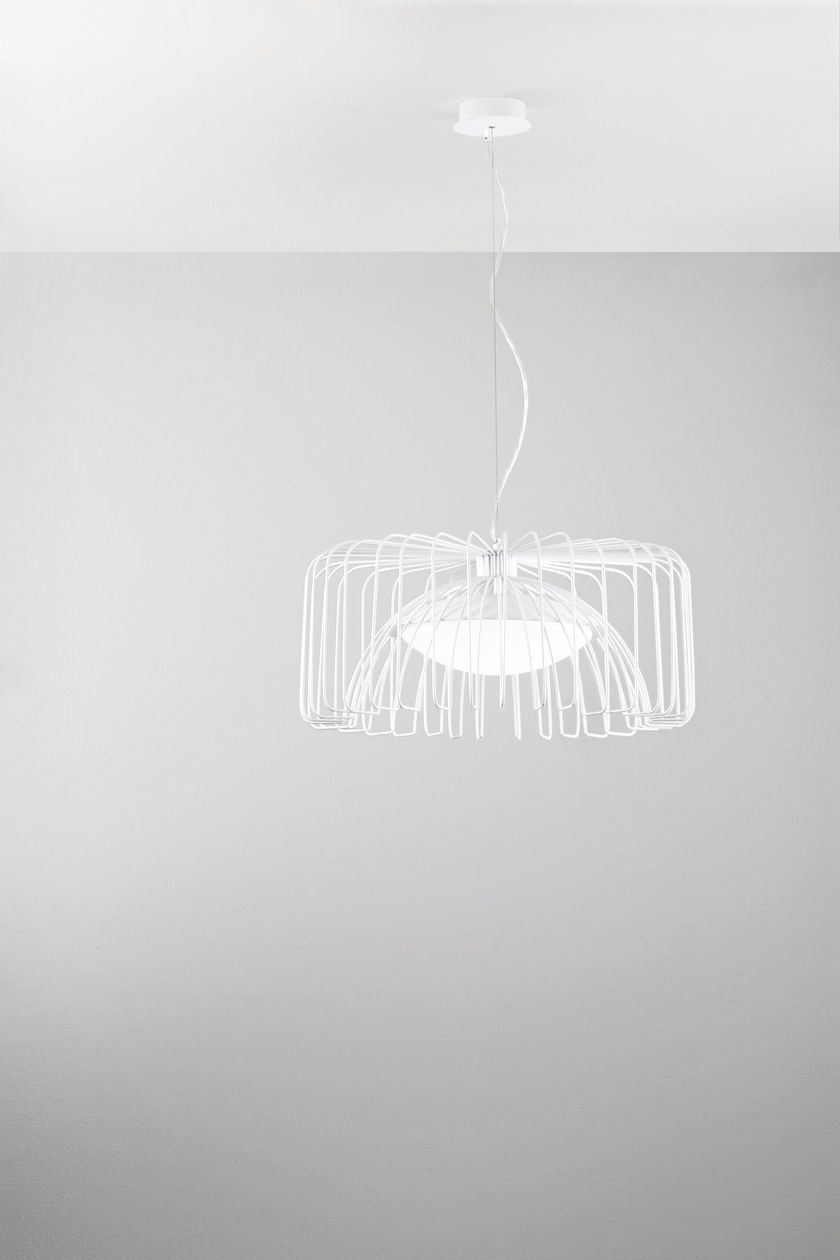 Vikye Lampada A Sospensione Con Ventilatore 60W 30cm – Telecomando, Luce LED Dimmerabile E27, 3 Velocità, 3 Temperature