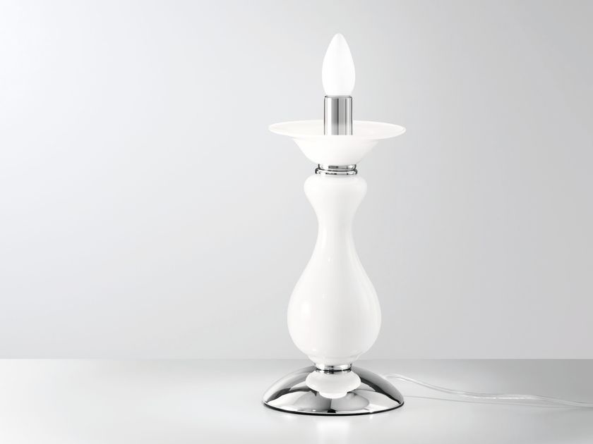 Élégante Paire De Lampes De Bureau De Design Italien En Verre De Murano Or Transparent Et Laiton 2000
