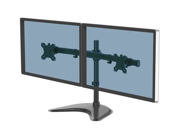 Office Star Ascend II – Supporto Per Monitor A Doppio Braccio, Rotazione 360°, Inclinazione Regolabile, Gestione Cavi, Portata Per Schermi 17"-30", Con USB 3.0