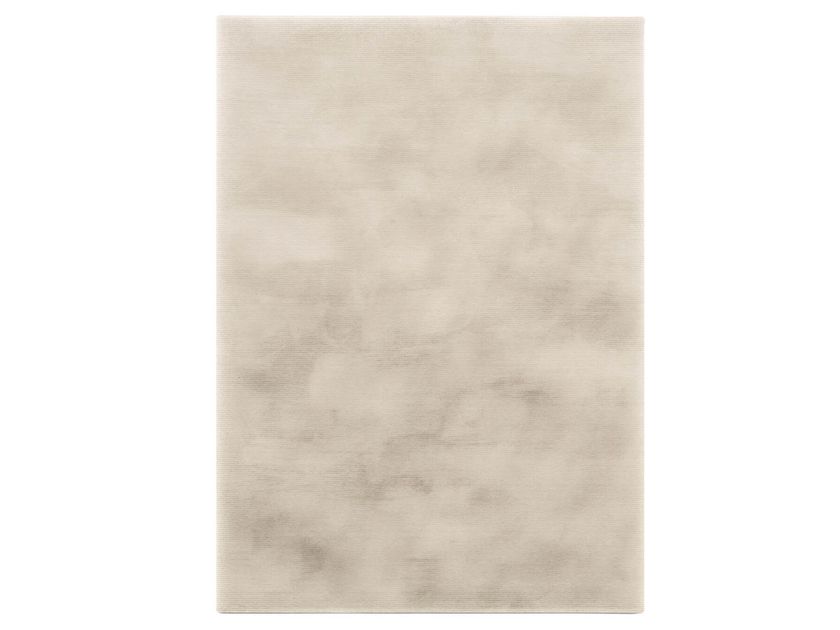 ECOLICIOUS CREAM WHITE Rectangular handmade rug By Feyyn