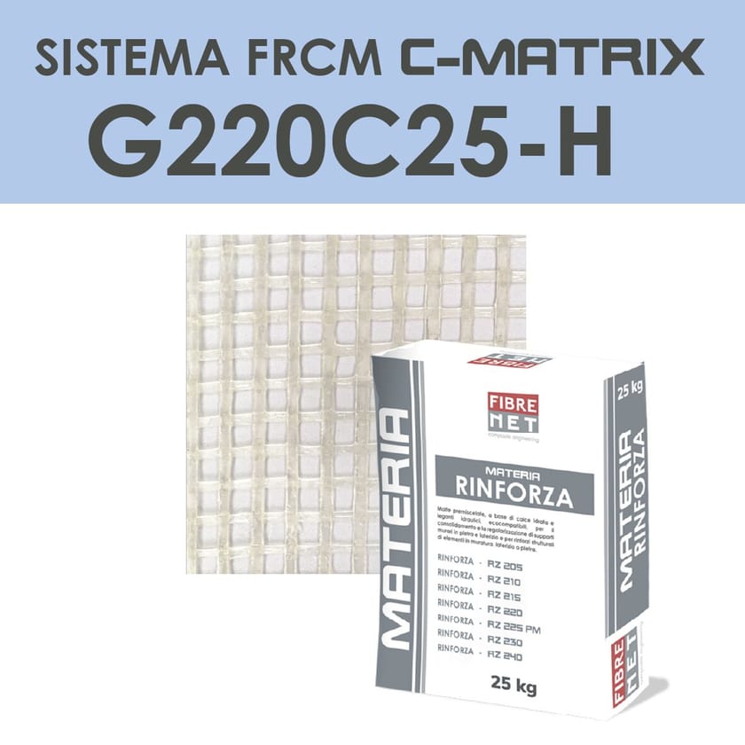 C-MATRIX G220C25-H by Fibre Net - Sistema di rinforzo FRCM  - 2