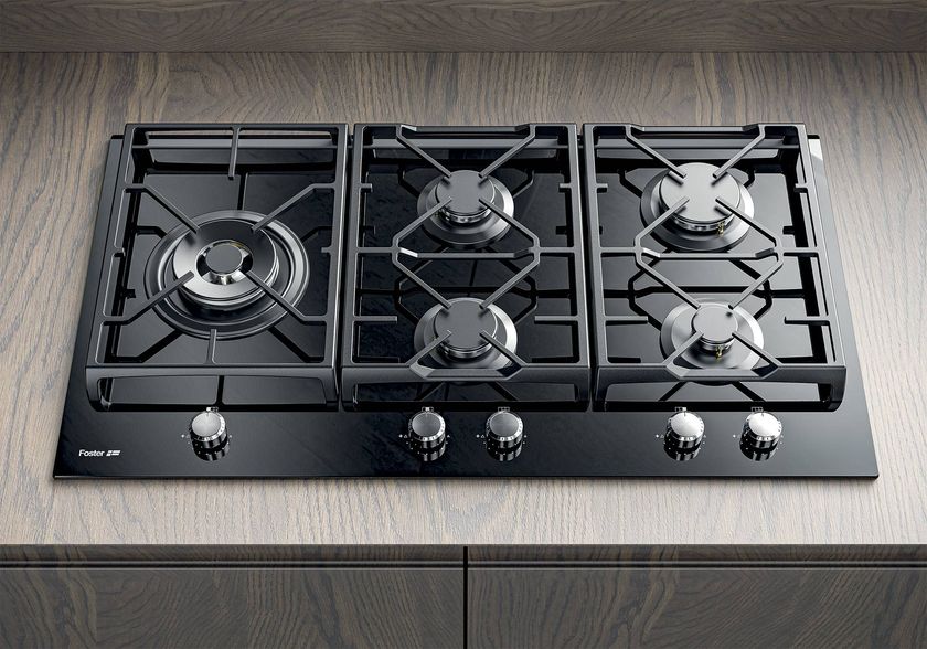 POWER GLASS 90 Gas tempered glass hob By Foster