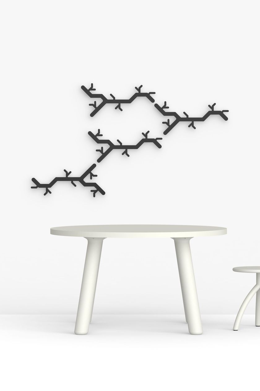 TREE HOOKED Wall-mounted powder coated steel coat rack By Functionals