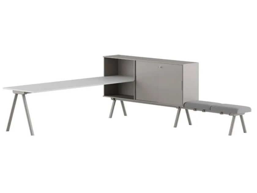 WORKSTATION 2027 WITH BENCH Office desk By GABER