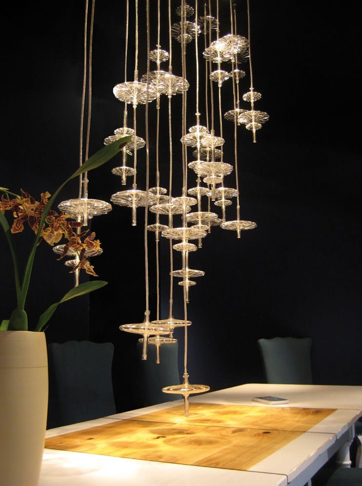 Contemporary style glass pendant lamp GAMMA By melogranoblu