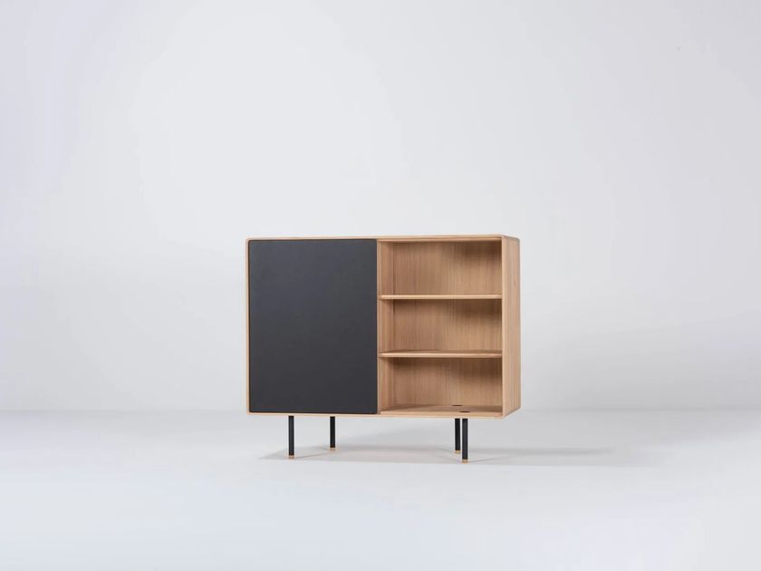 FINA Oak highboard with doors By GAZZDA | design Mustafa Cohadzic
