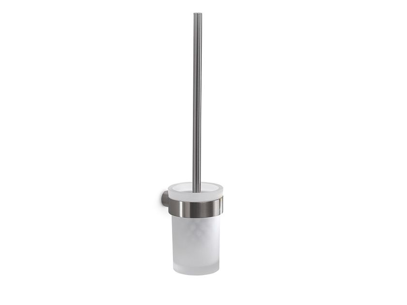 Porta Scopino Angolare Da Parete In Acciaio Inox 304 – Set Bagno Con Finitura Nichel Spazzolato – 60 Cm