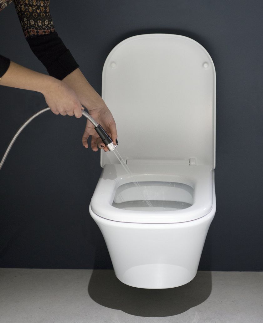 Stainless steel toiletjet handspray GIRO_SCHIZZO By Antonio Lupi Design