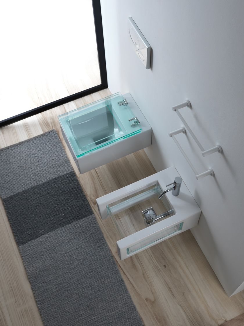 GLASS Wallhung toilet By GSG Ceramic Design design Massimiliano Abati