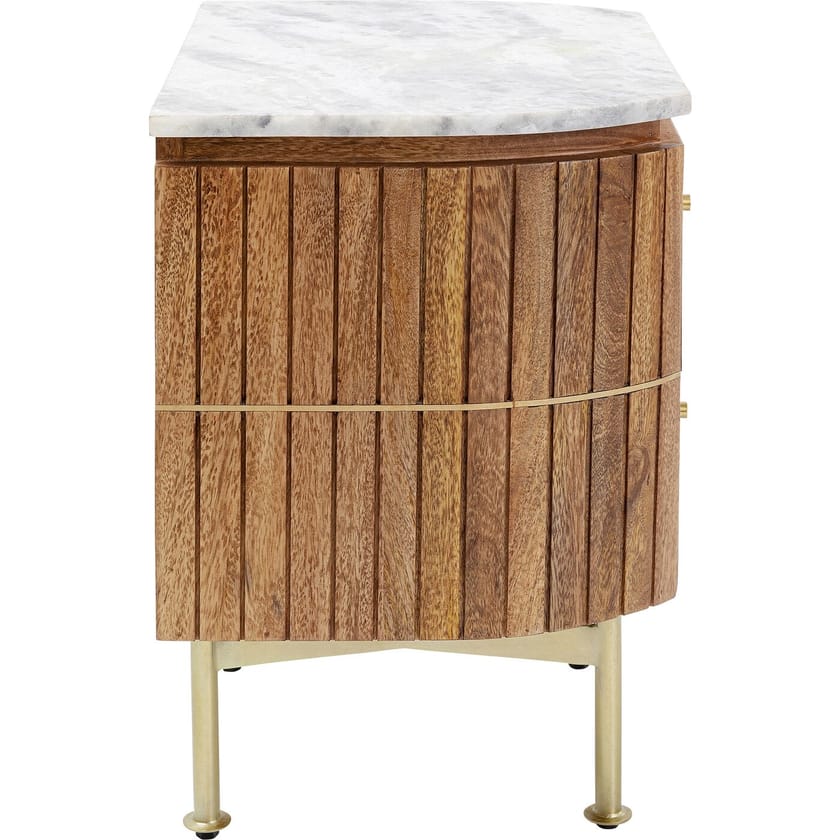 GRACE Solid wood bedside table with drawers By KARE Design