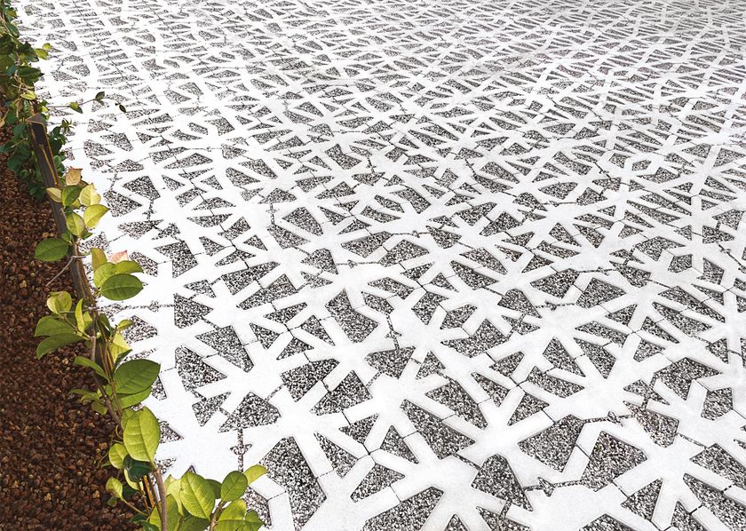 GREEN CARPET NEST Vehicular concrete outdoor floor tiles By FAVARO1