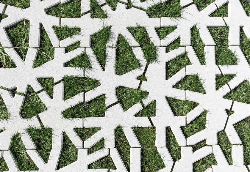 GREEN CARPET NEST Vehicular concrete outdoor floor tiles By FAVARO1