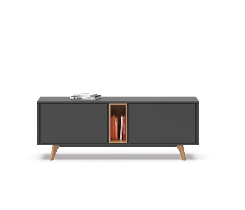 Low office storage unit with sliding doors GREGOR By Cider Edition
