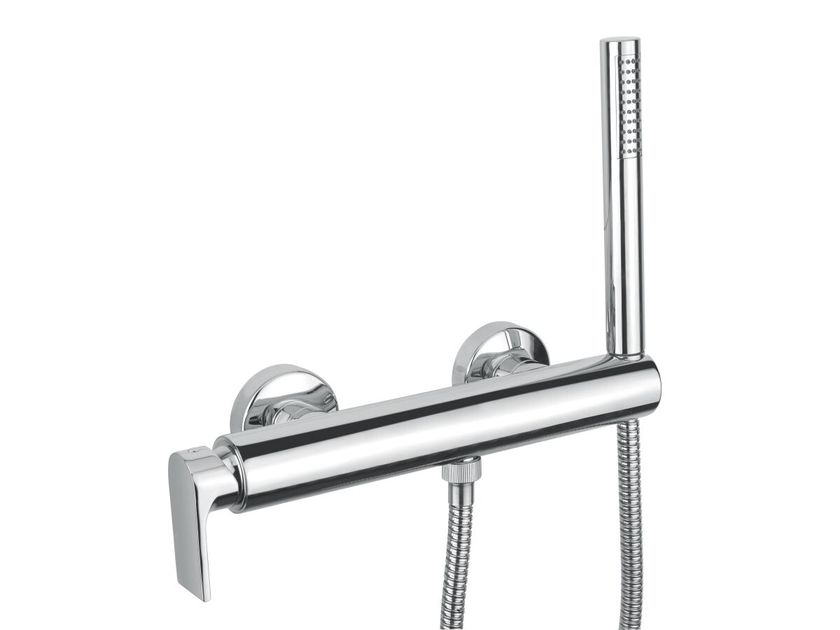 Rubinetto Doccia Monocomando A Parete – Miscelatore In Rame Cromato, Controllo Preciso Temperatura, Antigoccia, Adattabile A Distanza 135-165 Mm