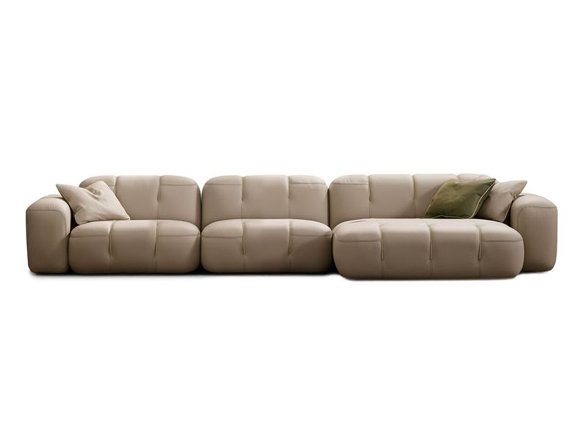 MOXY Modular leather sofa By Gamma Arredamenti