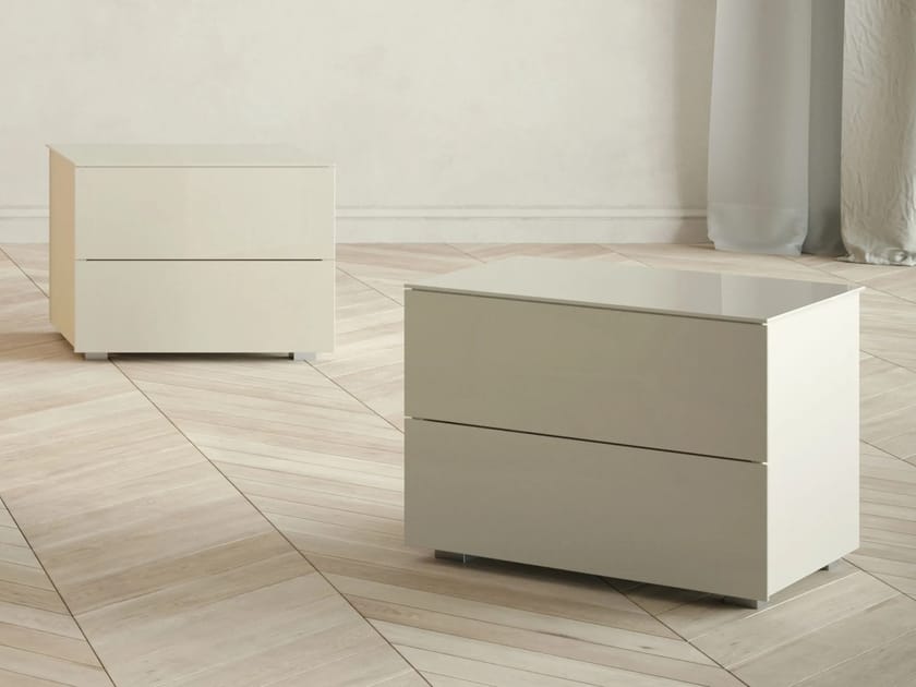 GLASS Bedside table By Giessegi