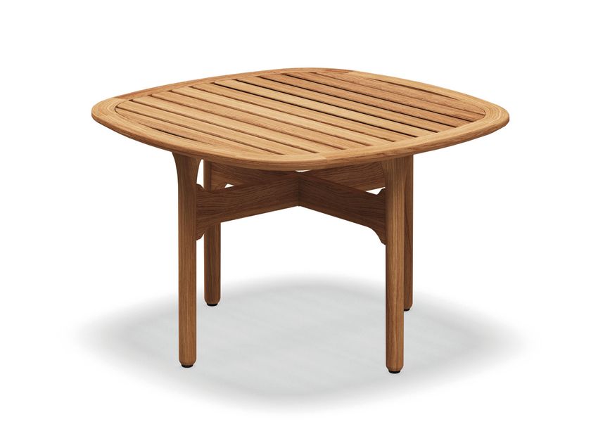 BAY Square low teak garden side table By Gloster