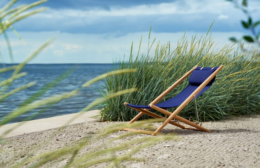 Recliner deck chair H55 By Skargaarden design Björn Hultén