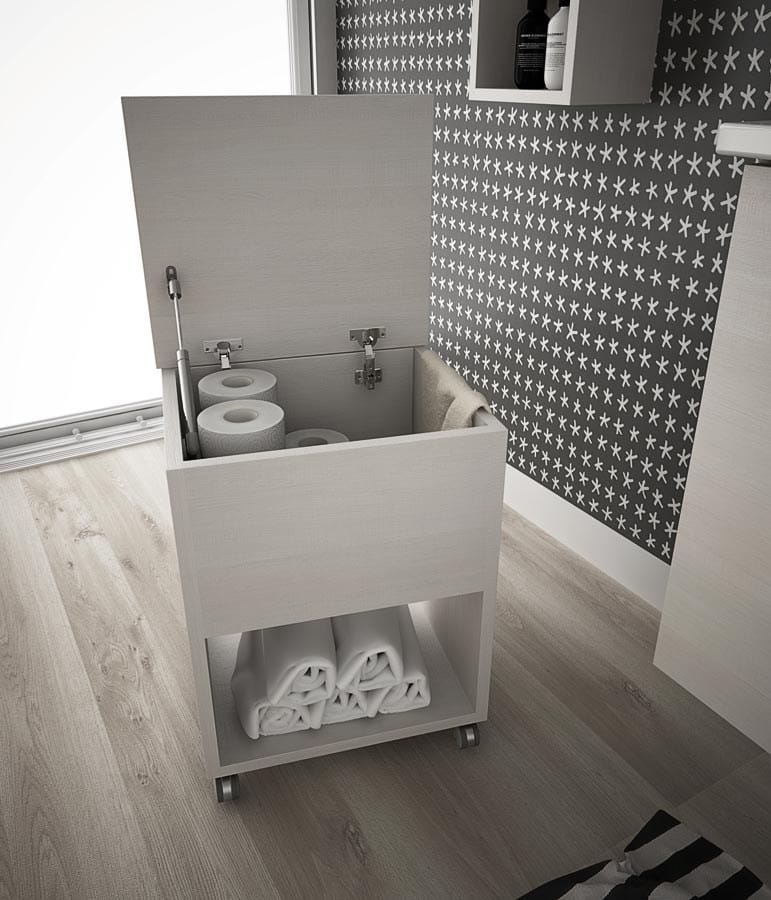 Wallmounted vanity unit with doors HARLEM H13 By LEGNOBAGNO