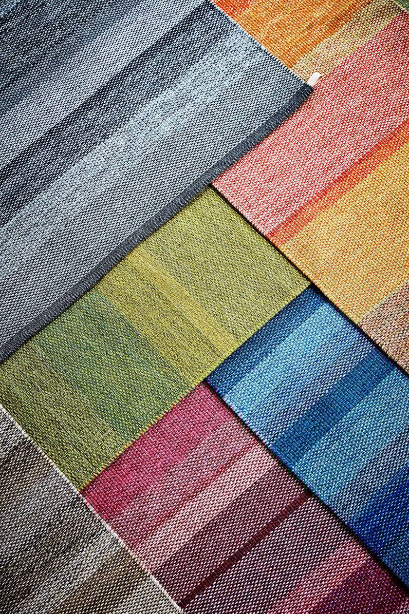 Rectangular striped wool rug HARVEST By Kasthall design Ellinor Eliasson