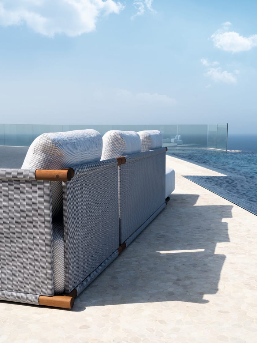 HASHI Garden sofa Modular fabric garden sofa By Gervasoni design