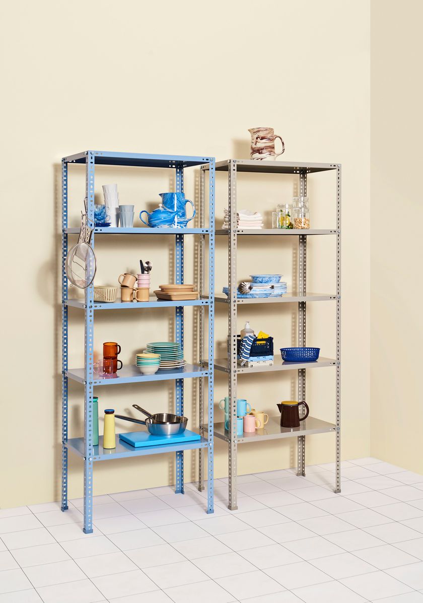 Open powder coated steel shelving unit HAY SHELVING UNIT By Hay