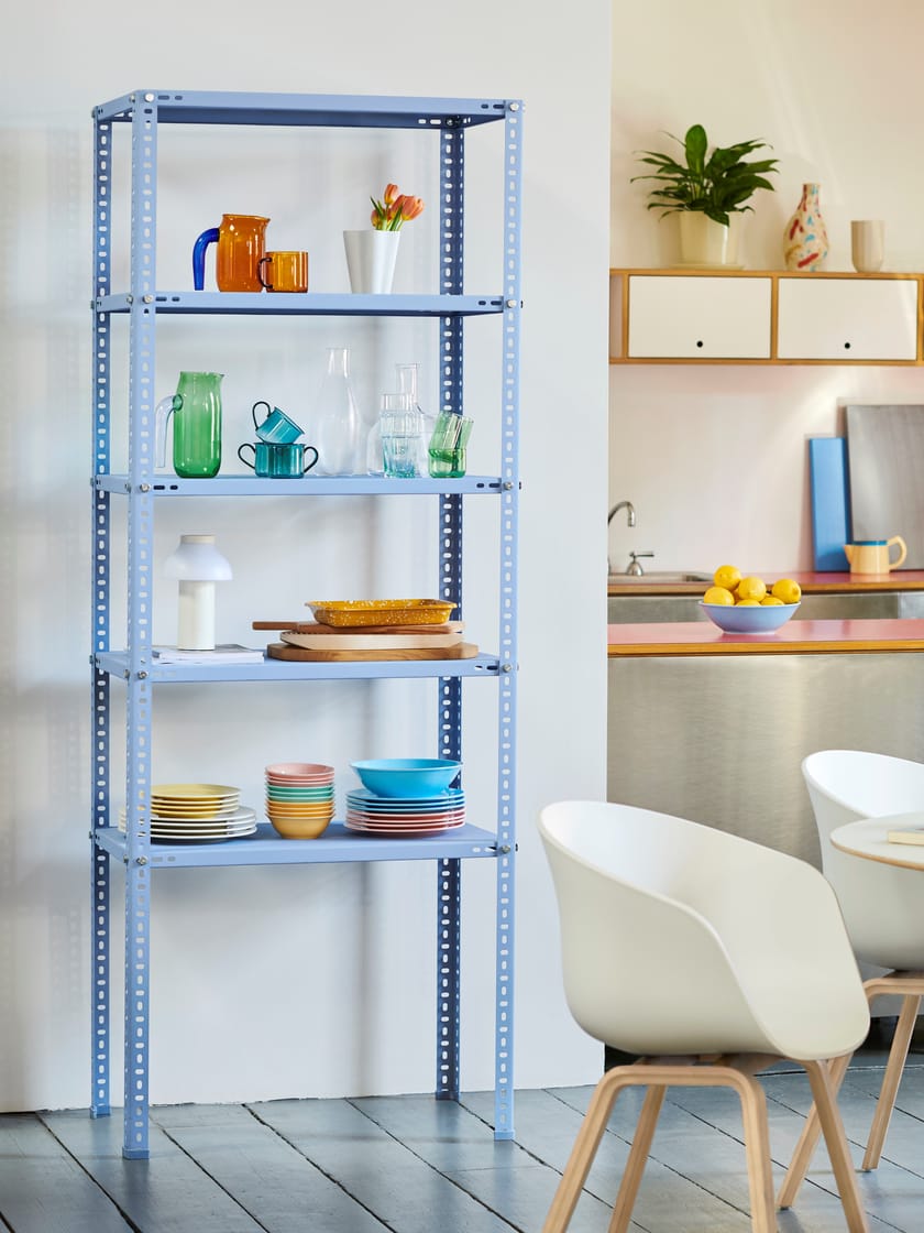 Open powder coated steel shelving unit HAY SHELVING UNIT By Hay