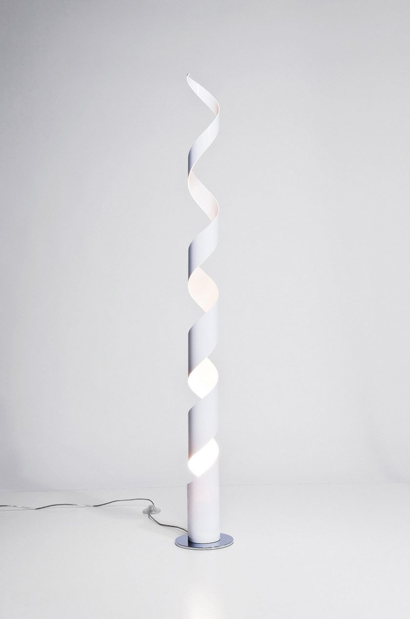 Indirect light PVC floor lamp HELIX WHITE By KARE Design