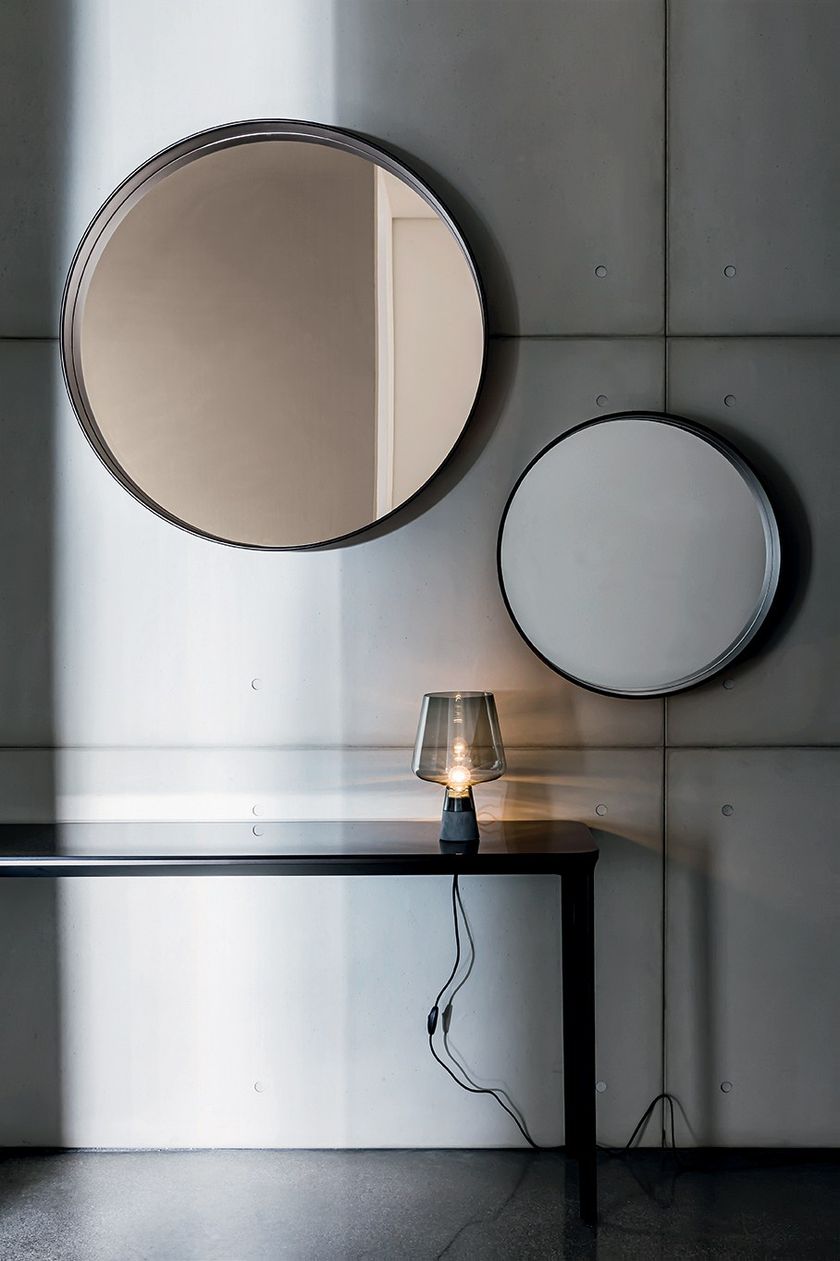 Specchio Rotondo Da Parete Con Cornice In Legno - Bianco, 30-60 Cm, Per Bagno, Camera O Ingresso - Foto 8