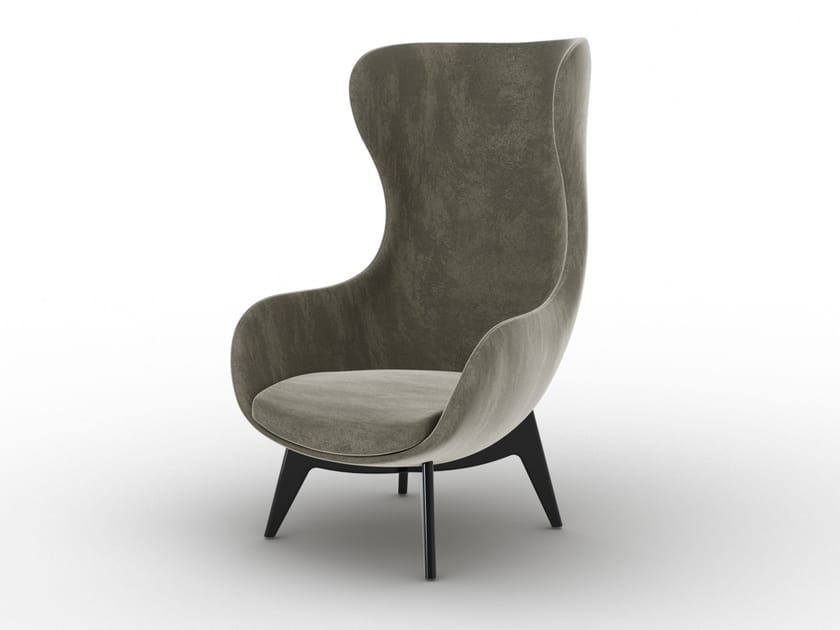 Highback armchair Upholstered highback fabric armchair By Piermaria