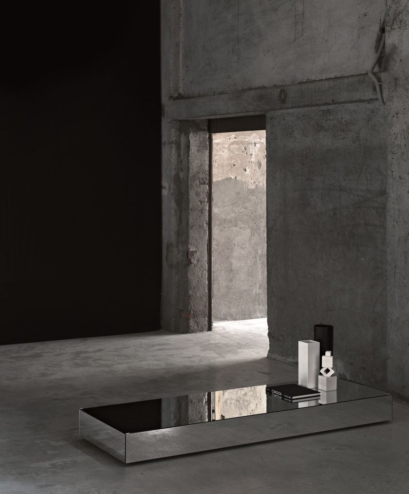 I MASSI Rectangular low crystal coffee table By Glas Italia