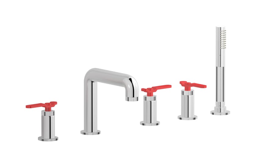 BOLD LEVER B2396 by IB - Rubinetto bordo vasca da incasso con doccetta - 4