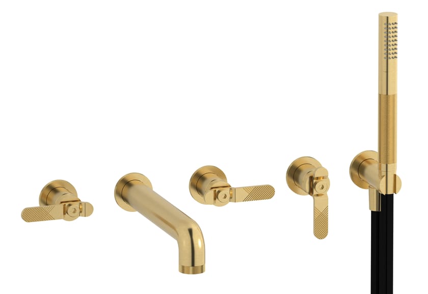 BOLD LEVER B2398 by IB - Rubinetto per vasca a 5 fori a muro con doccetta - 19