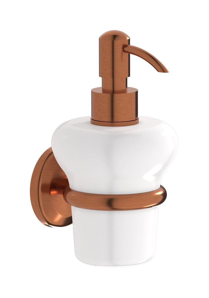 Dispenser Di Sapone Da Parete, 2 Pz. Portasapone Ricaricabile Da 250 Ml Acciaio Inox E Vetro Marrone Nero Relaxdays 96187957 - 3