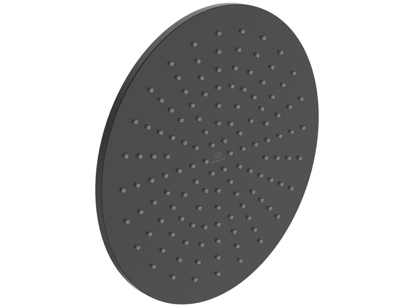 RANDOM Soffione Doccia Rotondo A Cascata 25,4 Cm – Acciaio Inox Nero – Pioggia Ad Alta Pressione Con Ugelli In Silicone – 4 In 1
