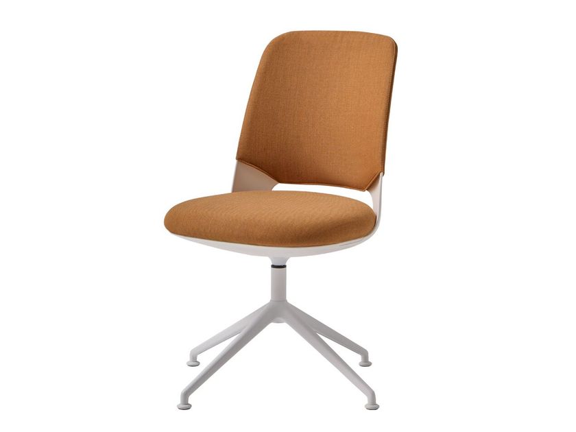 ORUS Silla de oficina tapizada giratoria de tela con caballete By INCLASS