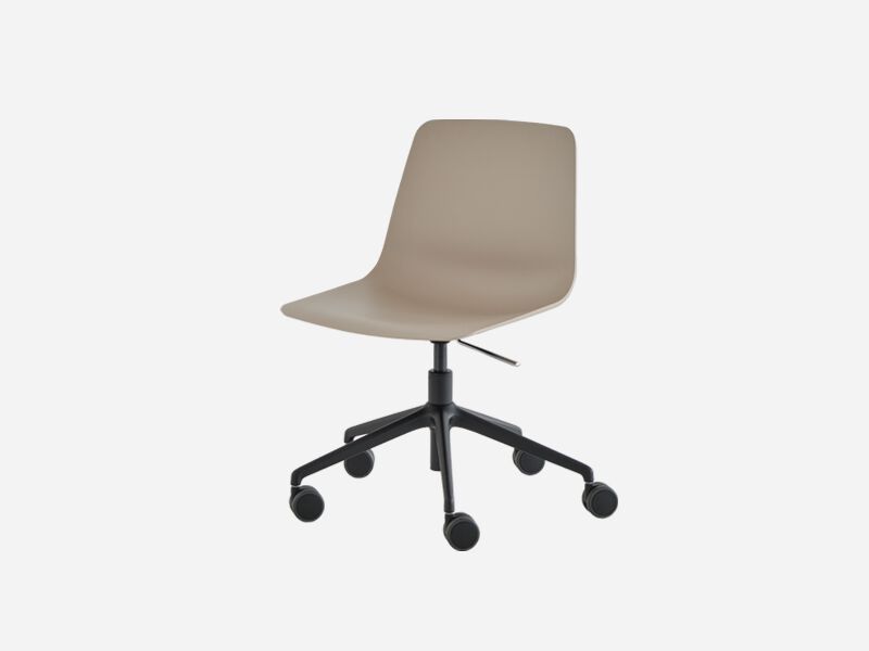 VARYA XL Height-adjustable polypropylene office chair with 5-Spoke base ...