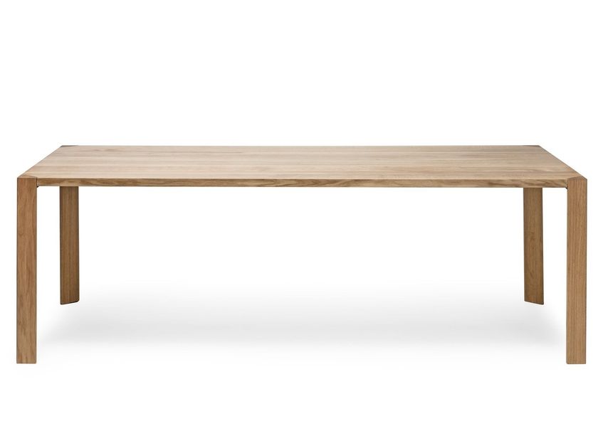 Rectangular solid wood table INK By TON