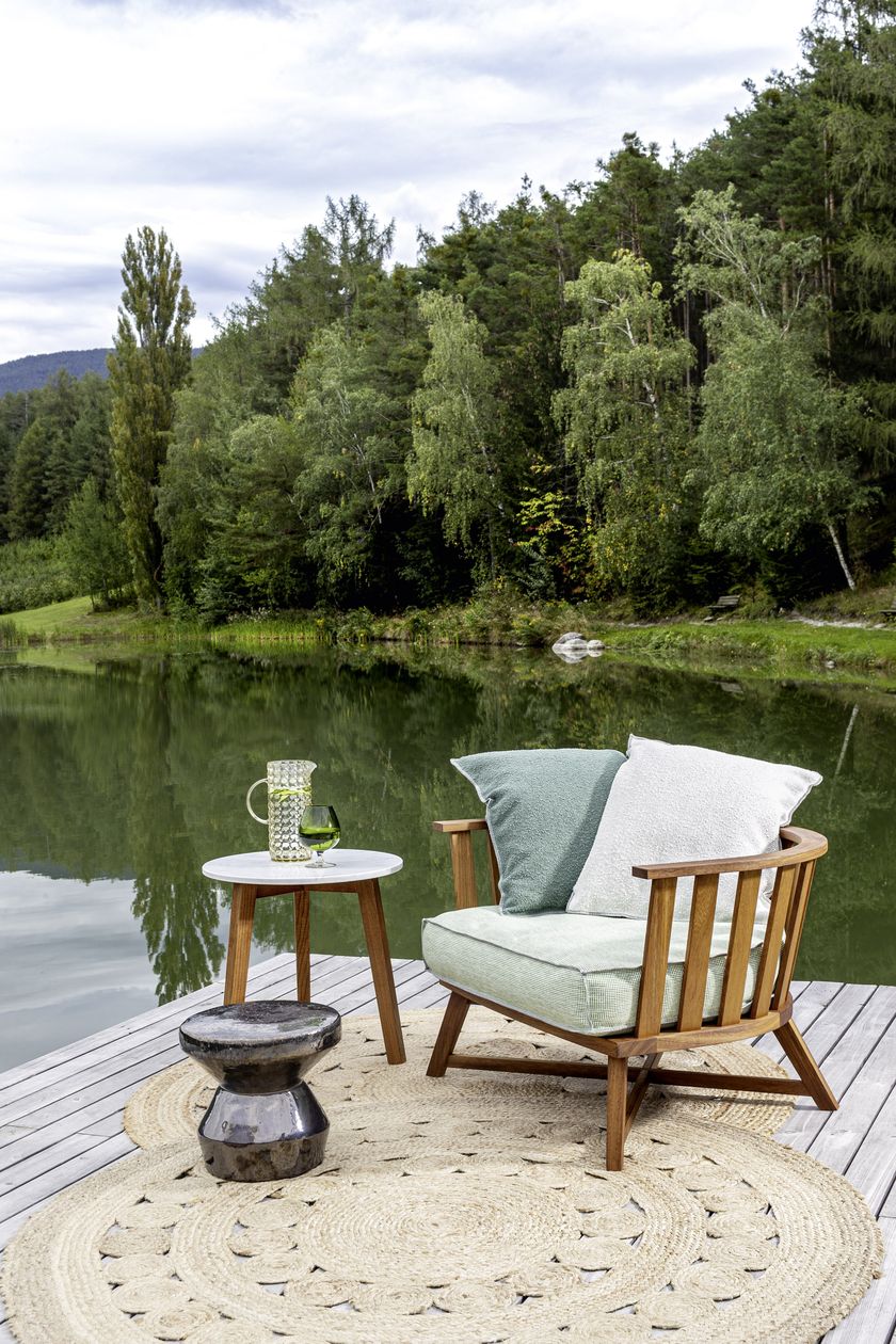 Low ceramic garden side table INOUT 47 Gervasoni Outdoor Collection By