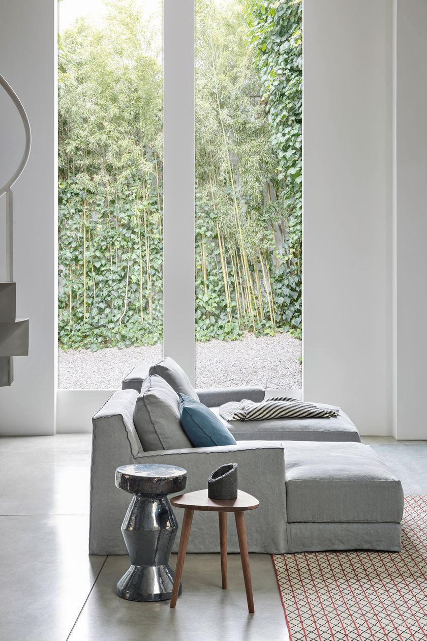 Ceramic garden side table INOUT 48/49 Gervasoni Outdoor Collection By